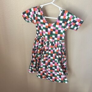 Alice + Ames Checkerboard Multicolor Knit Dress